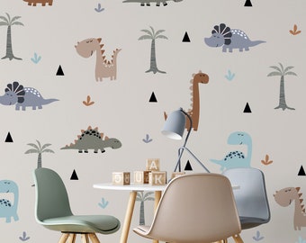 Dinosaurs wall stickers, Dinosaurs wall decal, Kids room wall decal, Kids room wall stickers, Dinosaurs, Funny dinosaurs wall stickers