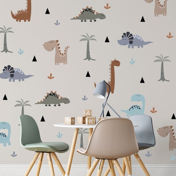 Dinosaurs wall stickers, Dinosaurs wall decal, Kids room wall decal, Kids room wall stickers, Dinosaurs, Funny dinosaurs wall stickers