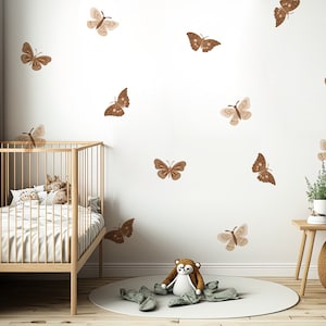 Brown Butterfly Wall Decals, Nursery Stickers