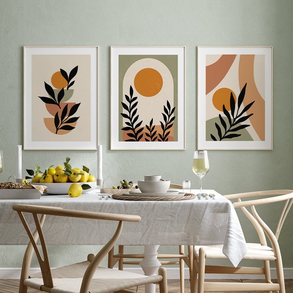 Boho Poster Set, Set of 3 Boho Prints, Set of Posters, Nature poster, Wall Decor, Nature Boho, Boho wall decor, Boho art, Minimalist BOHO