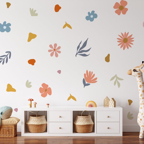 Floral Wall Decals Etsy