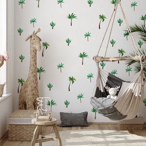 Tropical Palm Wall Sticker, Tropical Palm Wall Decal, Tropical Leaves Wall Sticker, Palm Wall Sticker, Botanical Wall Stickers