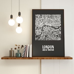 London map Poster, London map Print, City map Poster, City map Print, map of London print, London poster, London art, London UK,London print