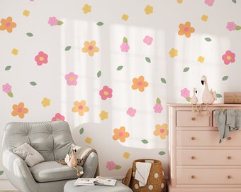 Meadow Floral Wall Decals: Boho Botanical Wall Stickers
