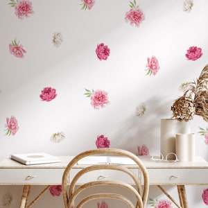 Floral Wall Stickers, Meadow Floral Wall Decal, Wall decor, Boho style wall sticker, Pastel flower wall stickers, Botanical wall stickers