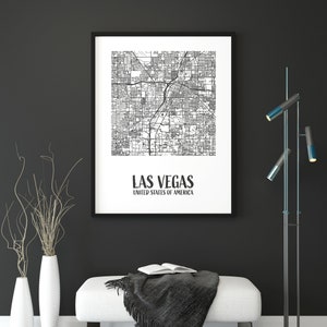 Carte de Las Vegas Affiche, Las Vegas carte Imprimer, Carte de la ville Affiche, Carte de la ville Imprimer, carte de Las Vegas, Las Vegas art, Las Vegas USA, Las Vegas imprimer