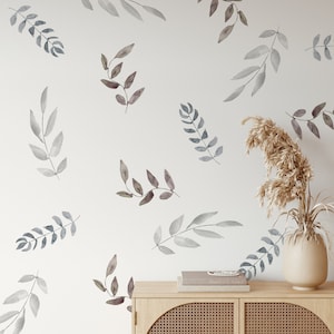 Boho Wall Stickers, Boho Syle Wall Decal, Wall decor, Abstract leafs wall sticker, Boho leafs wall stickers, Botanical stickers