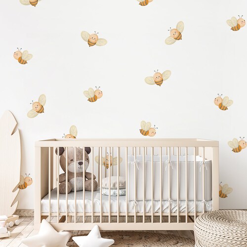 Bees Wall Stickers Bees Wall Decal Kids Room Wall Decal Etsy