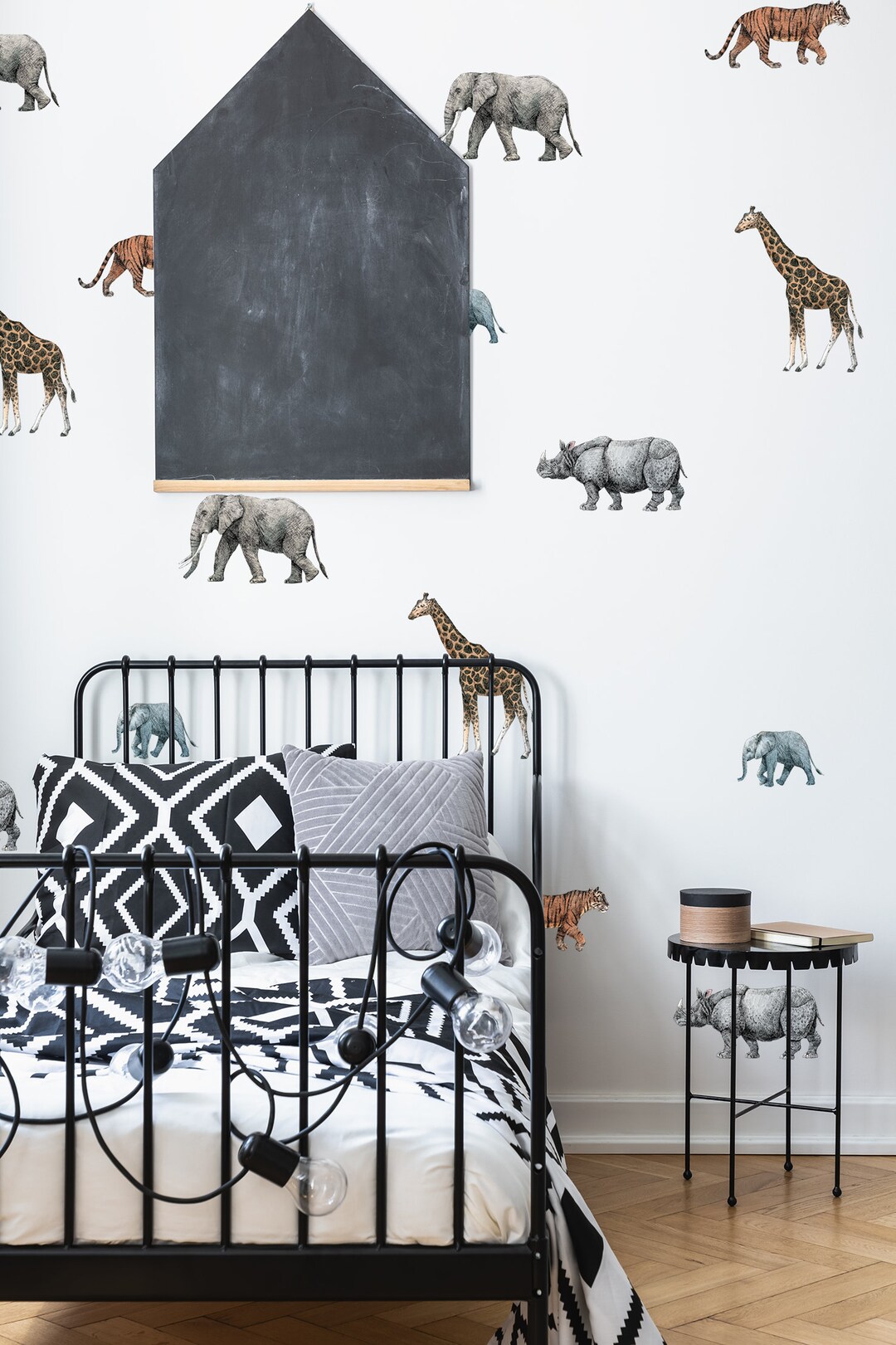 Safari Animals Wall Stickers Wild Animals Wall Decal Kids Etsy