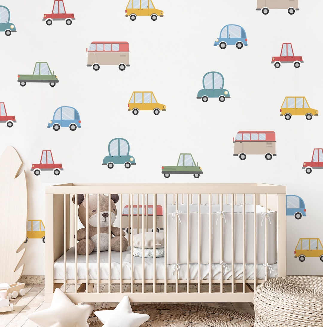 Cars Wall Decals: Kids Room Decor, Easy Application - Etsy