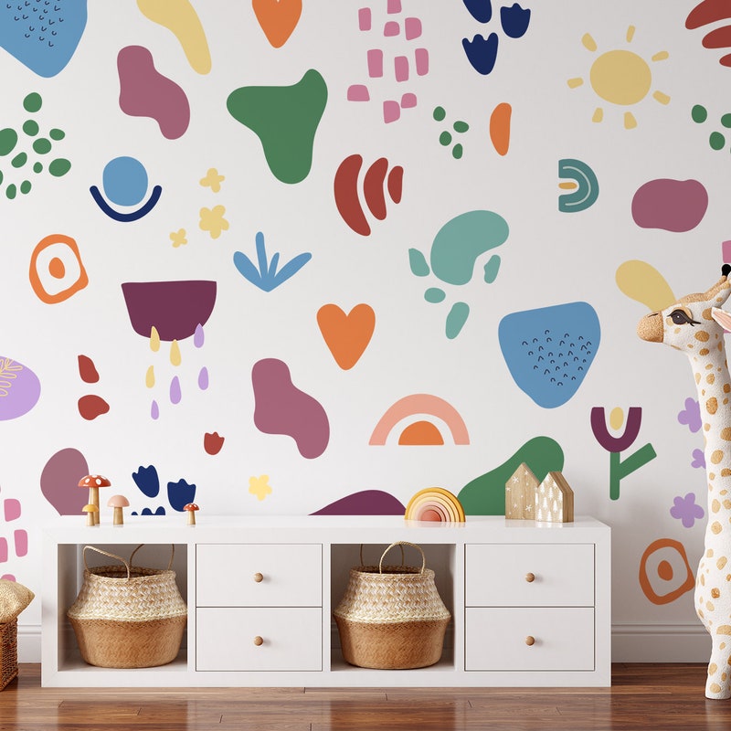 Abstract Wall Decal - Etsy