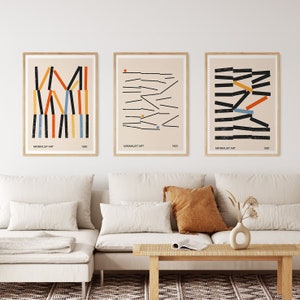 Abstract Shapes Print Set: Mid-Century Modern Wall Decor