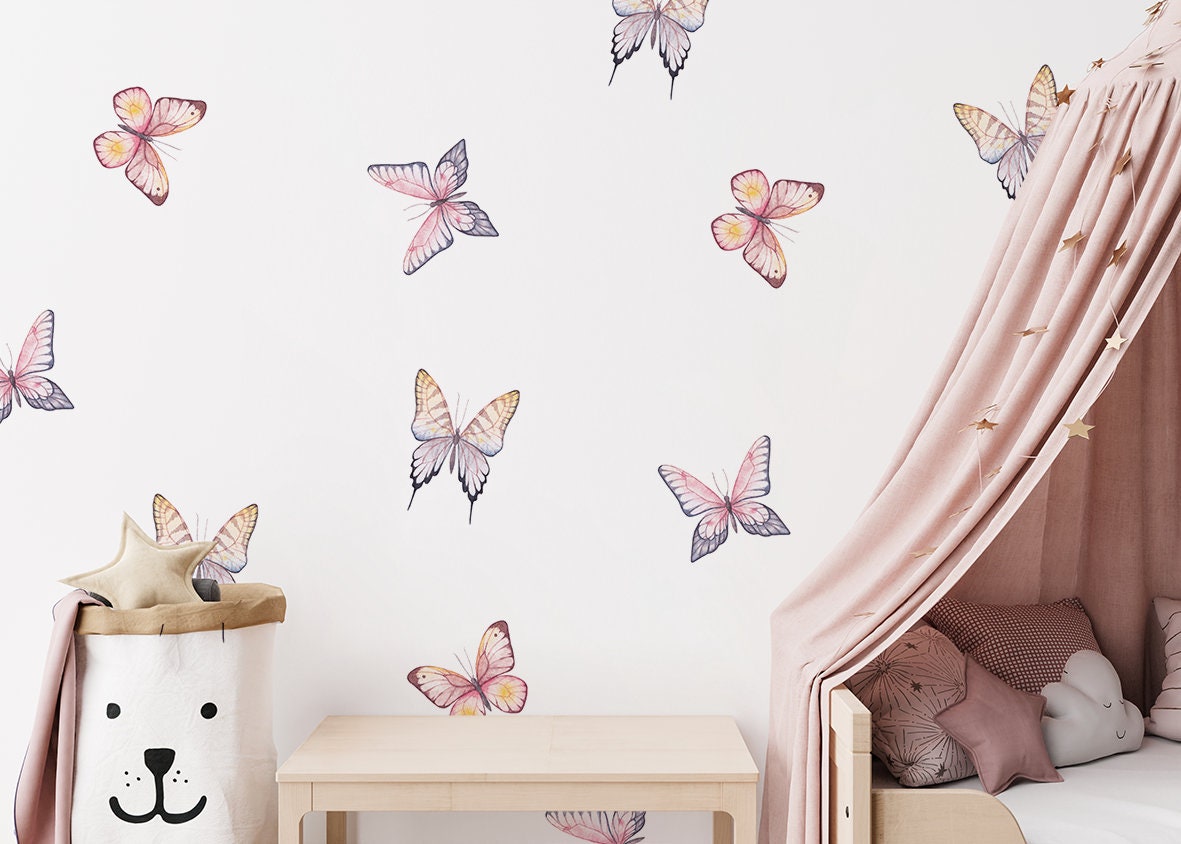 Butterfly wall stickers flower sticker decor vinyl bedroom car clolours kids 