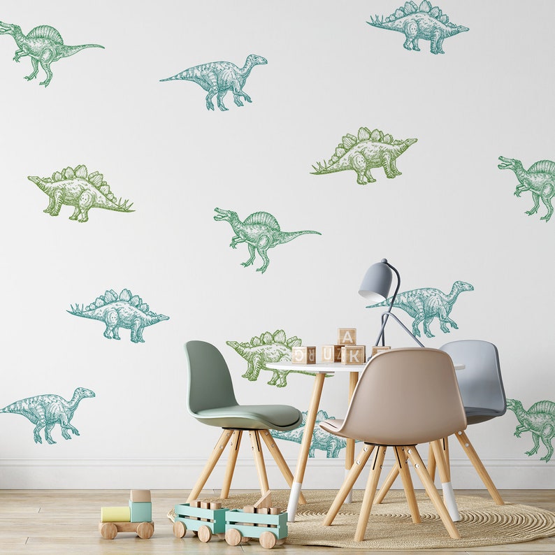 Dinosaurs Wall Stickers Dinosaurs Wall Decal Kids Room Wall Etsy