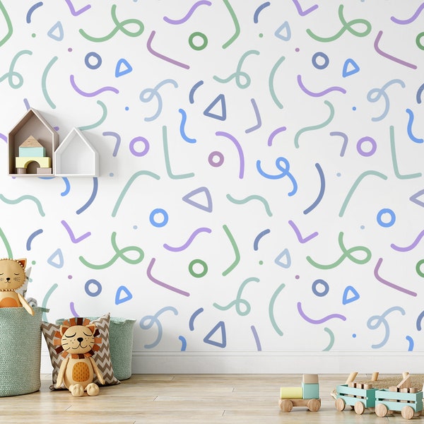 Geometric Wall Decal Etsy