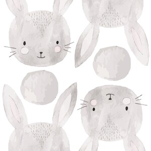 Rabbits Wall Stickers, Bunny Wall Decal, Kids Room Wall Decal, Kids ...