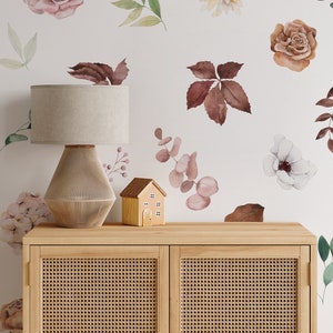Floral Meadow Wall Decals: Boho Nursery Decor, Peel & Stick