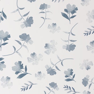 Floral Wall Stickers, Meadow Floral Wall Decal, Wall decor, Boho style wall sticker, Blue flowers wall stickers, Botanical wall stickers