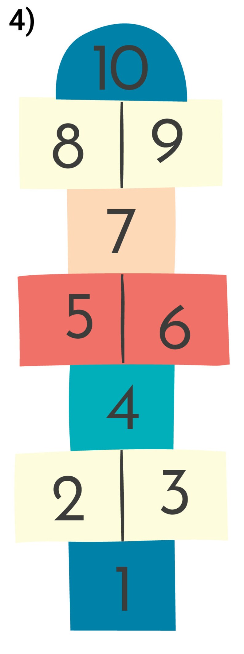 Hopscotch Floor Sticker Floor Sticker Hopscotch Floor Decal Etsy