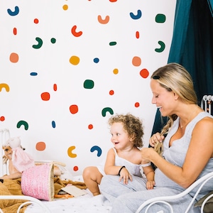 Colorful Abstract Shapes Wall Decals: Kids Room Decor