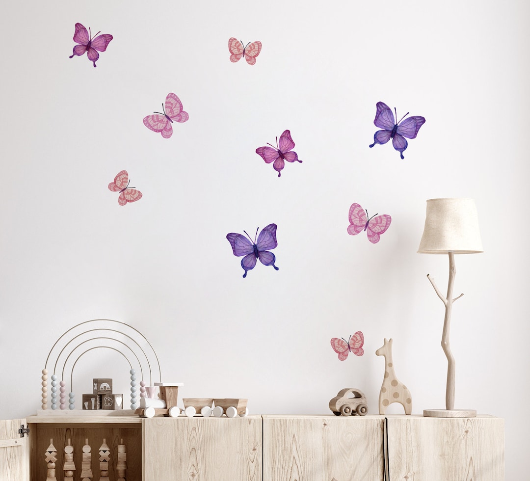 Wandaufkleber Schmetterling, Rosa, Ca. 40 X 75 Cm – Selbstklebend & Rückstandslos Entfernbar