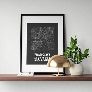 Bratislava map Poster, Bratislava map Print, City map Poster, City map Print, map of Bratislava, Bratislava map art, Bratislava Slovakia
