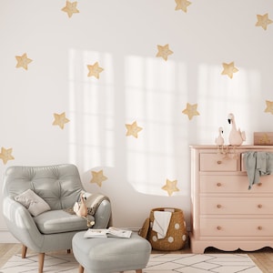 Stars Wall Stickers, Lovely Wall Decal, Pastel Stars Wall Stickers, Colorful srickers, Cute stickers, Peel and Stick