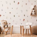 Floral Wall Decals: Boho Botanical Stickers, Pastel Flower Decor