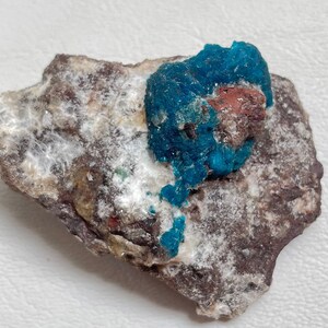 Rare Cavansite Mineral Specimen, Cavansite on Mordenite Specimen, Raw Cavansite for Home and Decor, Blue Cavansite Crystal Mineral Specimen.