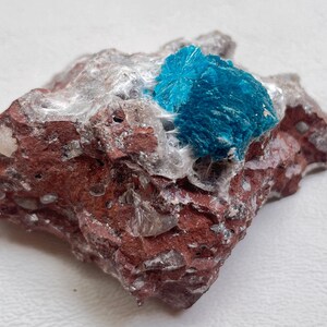 Rare Cavansite Mineral Specimen, Cavansite on Mordenite Specimen, Raw Cavansite for Home and Decor, Blue Cavansite Crystal Mineral Specimen.