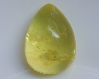 Cabochão de Quartzo Limão de Qualidade Superior, Quartzo Limão Natural, Ideal para Fabricação de Joias, Pedra de Quartzo Solta para Joias, Gema Solta