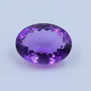 Natural 21mm Oval African Amethyst Faceted, Amethyst Gemstone, Amethyst Cut Jewelry making, Amethyst Faceted For Making Precious Jewelry