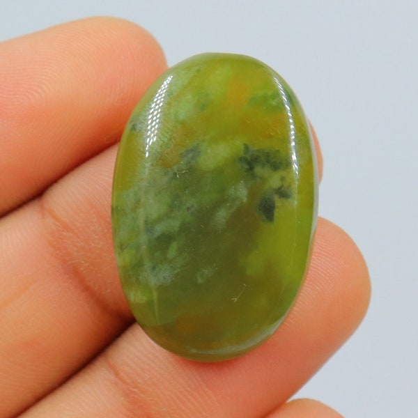 Cabochon Vesuvianite di buona qualità, Avvolgimento di filo, Pietra preziosa, Pietra Vesuvianite naturale, Creazione di gioielli, Cabochon Vesuvianite, Pietra sciolta