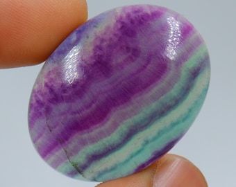 Rare Purple and Green Fluorite Cabochon, Wire Wrapping, Gemstone, Purple Fluorite Cab, Jewellery, Natural Purple Fluorite Stone, Loose Stone