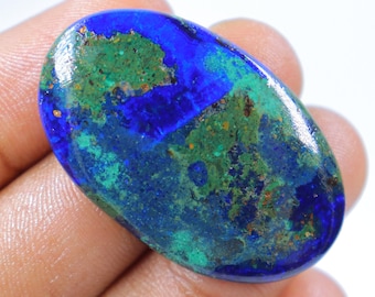 Wunderbare Qualität Malachit Cabochon, Drahtverpackung, natürlicher Azuritstein, Schmuckherstellung, Azurit Malachit Cabochon, Loser Stein.