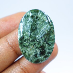 Special Pc Seraphinite Cabochon, Wire Wrapping, Gemstones, Jewellery Making, Natural Seraphinite Cabochon, Loose Stone, Seraphinite Stone