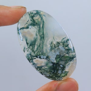 Very Unique Moss Agate Cabochon, Wire Wrapping, Natural Moss Agate Stone, Gemstone, Pendant & Jewellery Making, Moss Agate Cab, Loose Stone