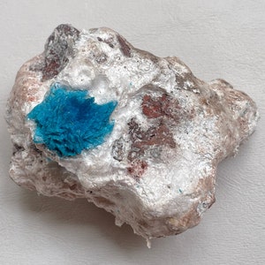 Rare Cavansite Mineral Specimen, Cavansite on Mordenite Specimen, Raw Cavansite for Home and Decor, Blue Cavansite Crystal Mineral Specimen.