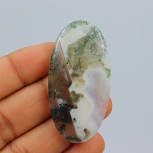 Unique Moss Agate Cabochon, Wire Wrapping, Natural Moss Agate Stone, Gemstone, Pendant & Jewellery Making, Moss Agate Cab, Loose Stone