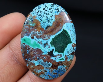 Unique Designer Chrysocolla Malachite Cabochon, Natural Chrysocolla Malachite Stone, Jewellery Making, Chrysocolla Cabochon, Loose Stone
