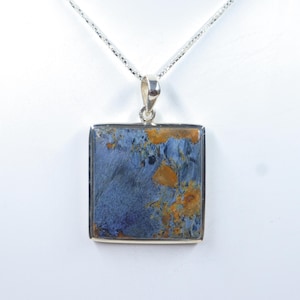 AwesomeQuality Pietersite Sterling Silver Necklace, Natural Pietersite stone Pendant with silver chain, Handmade Pendant, Gift forHer/Him