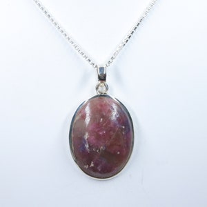 Superb Rubellite Pendant, 925 sterling silver Pendant with silver chain, Rubellite jewelry, Gift for Her, Handmade Pendant, Gemstone Pendant