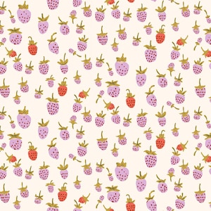 Windham - Heather Ross 108" Wide Quilt Back - Strawberry Lilac Fabric-sold by the half yard, cut continuously