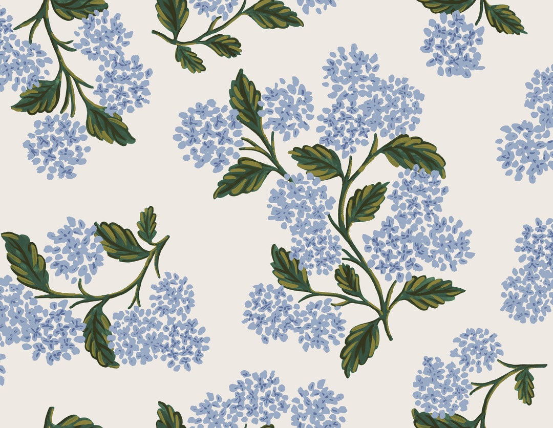 Rifle Paper Co. Meadow Hydrangea Cream Fabric Etsy