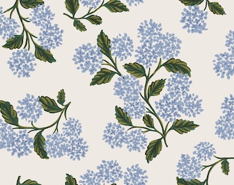 Rifle Paper Co. - Meadow - Hydrangea - Cream Fabric-sold by the half yard, cut continuously