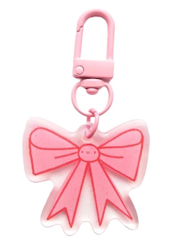 Lizzy House Zipper Pulls - Glitter Pink Bow Lizzy House Zipper Pulls - Glitter Pink Bow