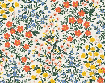 Rifle Paper Co. - Camont - Wildwood Garden Cream Canvas Fabric-sold by the half yard, cut continuously