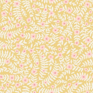 Rifle Paper Co. - Dahlia - Elodie - Yellow Fabric-sold by the half yard, cut continuously