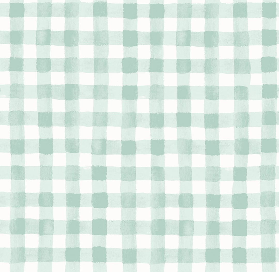Rifle Paper Co. Meadow Painted Gingham Mint Fabric Etsy