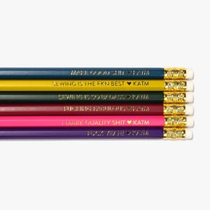 Kylie and The Machine - Sweary Sewist Themed Pencils